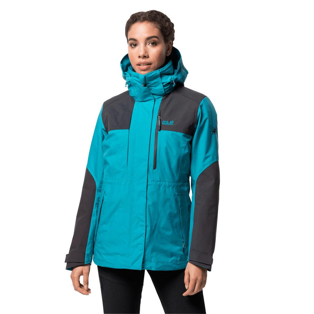 Jack Wolfskin THORI Női 3 In 1 Kabát Sötét Kék - LFBEJS-058